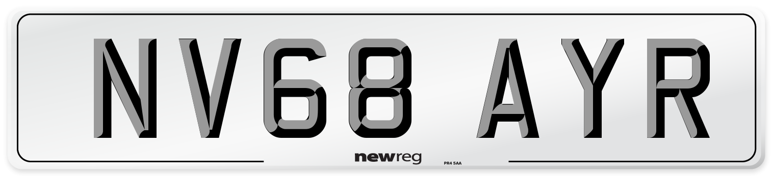 NV68 AYR Number Plate from New Reg